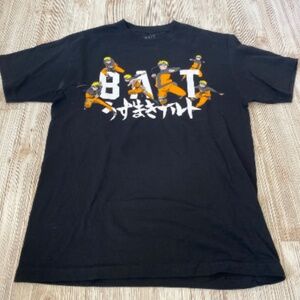 BAIT Naruto Uzumaki Shirt Men Tee Black Medium Anime Streetwear RARE size M